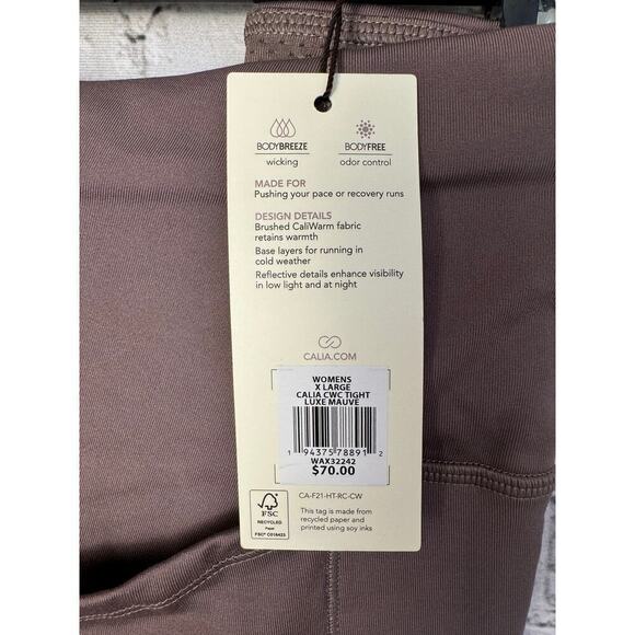 CALIA Warm Edition High Rise Full‎ Length Leggings Luxe Muave NWT WOMENS XL - Picture 5 of 6